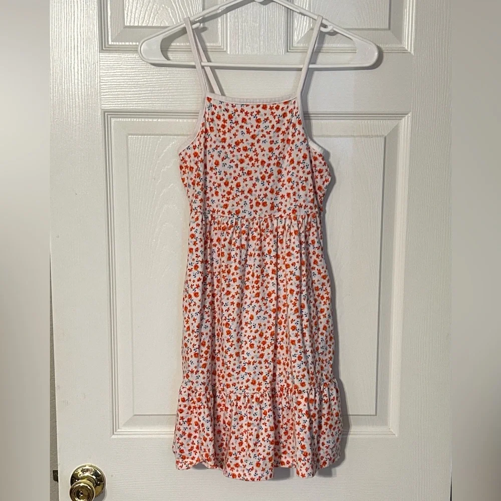 Old Navy‎ Kids Floral Dress - Orange and White